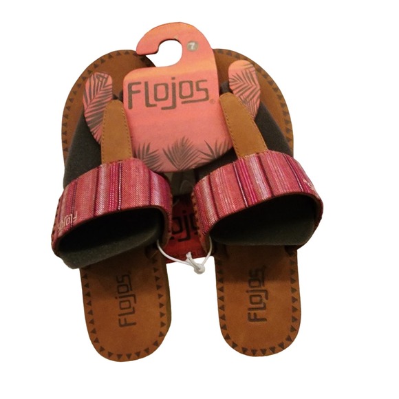 "Flojos Grace Women's Tribal Print Sandals, Red, Size 7" - Picture 4 of 5